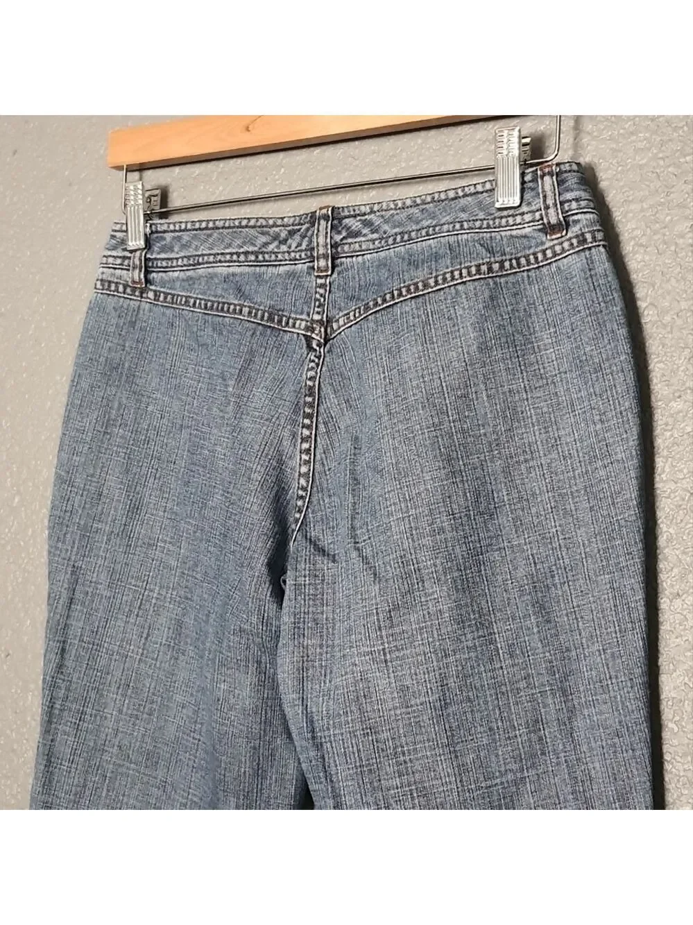 Wide Leg VNTG Jeans No Back Pocket 90s Altered Hem Y2k